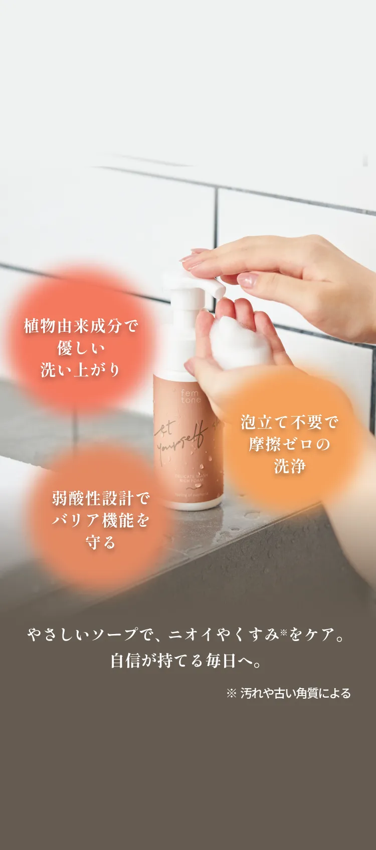 デリケートゾーン専用ソープのイメージ図
